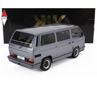 MODELLINO FURGONE STATICO KK VOLKSWAGEN T3 PORSCHE B32 MINIBUS 1984 GRIGIO 1/18