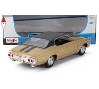 1/18 MAISTO CHEVROLET CHEVELLE SS 454 COUPE 1971 GOLD MET BLACK