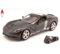 1/18 Maisto Chevrolet Corvette Stingray Police 2014 Matt Black 36212