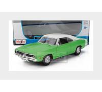 1:18 MAISTO Dodge Charger R/T Coupe 1969 Green White MI31387G