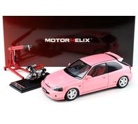 1:18 MOTORHELIX Honda Civic Type R (EK9) Personalizzato Versione Sweet Fucsia+