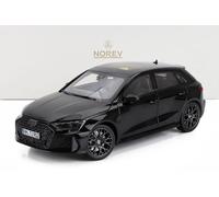 MODELLINO AUTO STATICO NOREV AUDI A3 RS3 2025 NERO MODELLISMO SCALA 1/18