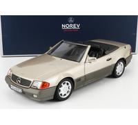 1989 Mercedes-Benz 500 SL Convertible W129 Smoke Silver Metallic 1:18 Norev HQ 1