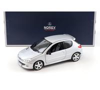 1:18 NOREV Peugeot 206 RC Alluminio Argento Metallico 2003
