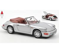 Porsche 911 964 Carrera 2 Cabrio Silver Norev 1/18