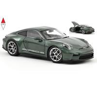 Norev Modellino auto Porsche 911 992 S/T Coupe 2023 Scala 1:18 Verde scuro metallizzato 187472