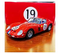 1 18 Per Ferrari 250GTO Simulazione In Lega Modello Di Auto Da Corsa Veicolo Statico Da Collezione Souvenir Ornamento Giocattoli Metal Vehicles non RC(Rosso)