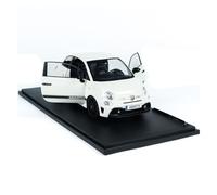 1:18 Per FIAT F595 ABARTH Bianco Doppia Porta Studio Decorazione Ornamenti Da Scrivania Per Adulti Modello Auto In Lega Veicolo Da Collezione