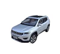 1:18 Per JEEP COMPASS 2017 SUV Simulazione Auto In Lega Modello Hobby Collezione Souvenir Macchinine Mini Auto(Silver)