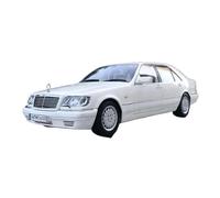 1:18 Per La Collezione Di Modelli Di Auto In Lega Classica S600 W140 Tiger Head Del 1990 Ornamento Di Simulazione Macchinine Mini Auto(White)