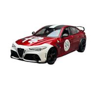 1:18 Per La Collezione Di Modelli In Lega Di Simulazione Alfa Romeo Giulia GTAm Macchinine Mini Auto(Red and white.)