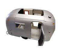 1:18 Per Modello Simulazione Lega Auto Locanda Roulotte Rimorchio Trainato Da Cavalli Replica Auto In Miniatura Souvenir(Gray)