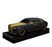 1 18 Per Rolls-Royce Phantom Extended Edition Matte Black Gold Edition Resin Car Model Toy Kit Regalo Giocattoli Metal Vehicles non RC