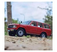 1 18 Per TOYOTA LAND CRUISER LC60 In Lega Modello Di Auto Fuoristrada Die-cast Simulazione Del Veicolo Souvenir Da Collezione(Rosso)