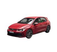 1:18 Per Volkswagen Golf 8a Generazione 2020 1a Generazione Modello Di Auto In Lega Rossa Veicolo Completamente Aperto Decorativi Da Collezione(Red)