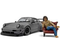1/18 PORSCHE 911 964 RWB BODYKIT COUPE AMERICAN DIORAMA FIGURE SOLIDO S1807517