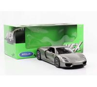 1:18 Porsche 918 Spyder Argento 2012 Hardtop In Carbonio Welly NEX Diecast
