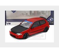 1:18 SOLIDO Honda Civic (Eg6) Works Spoon 1991 Red Black SL1810403
