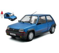 SOLIDO 1810004 MINIATURE RENAULT 5 GT TURBO MK1 BLU ALPINE 1985 1/18