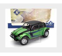 MODELLINO AUTO STATICO SOLIDO VW MAGGIOLINO BEETLE BAJA 1976 VERDE SCALA 1:18