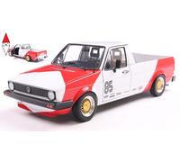 VW Caddy #85 Racing Omaggio 1982 Rosso Bianco Modellino Auto 1:18 Solido