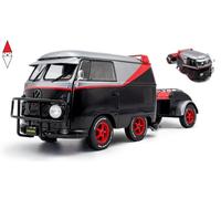 VOLKSWAGEN COMBI T1 Cool + remorque l'agence tous risques 1/18 van VW