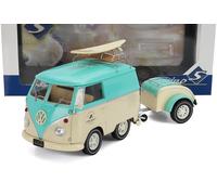 1/18 SOLIDO - VOLKSWAGEN - T1 VAN KOOL COMBI WITH TRAILER 1950 1810905