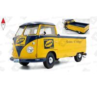 MODELLINO FURGONE STATICO SOLIDO VOLKSWAGEN T1B PICK-UP IKEA 1950 GIALLO 1/18