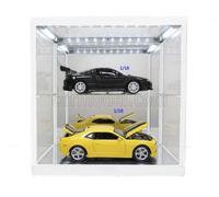 1/18 TRIPLE9 - VETRINA DISPLAY BOX - VETRINA BIANCA CON SPECCHIO - T9-187820MW