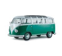 Solido - VW T1 Samba 1962 1:18 - Modellino di auto pressofuso, modello da collezione in metallo, verde/bianco, con base in plastica, scatola con finestra