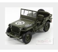 1:18 WELLY Jeep Willys 1/4 Mb Usa Army Open 1942 Military Green WE18055CGN