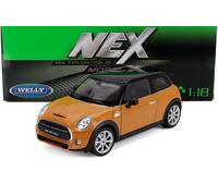 BMW Mini Cooper Hatch 2014 Nero Rosso Modellino Auto 1:18 Welly