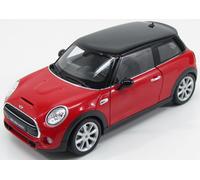 BMW Mini Cooper Hatch 2014 Nero Rosso Modellino Auto 1:18 Welly