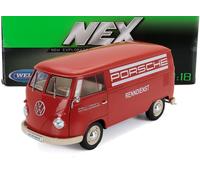 MODELLINO FURGONE STATICO DIECAST VOLKSWAGEN T1 VAN 1963 ROSSO SCALA 1/18
