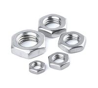 1/2/10/20PCS M2.5 M3 M4 M5 M6 M8 M10 M12 M14 M16 M20 M24 In Acciaio Inox 304 Piatto Esagonale Esagonale Sottile Dado Marmellata Dadi