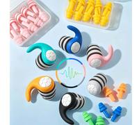 1/2/10 Pezzi Tappi per le orecchie in silicone riutilizzabili, tappi per le orecchie a spirale con cancellazione del rumore per dormire con scatola di conservazione, anti-russamento morbidi confortevo