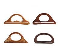 1-2-10PCS Varie Forme Borse In Legno Massello Maniglie di Ricambio FAI DA TE Tote Bag Portafoglio Borse In Tessuto Classico Accessori Della Cinghia(Color-15,1 piece)
