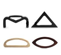 1-2-10PCS Varie Forme Borse In Legno Massello Maniglie di Ricambio FAI DA TE Tote Bag Portafoglio Borse In Tessuto Classico Accessori Della Cinghia(Color-07,10 pieces)