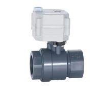 1/2"-11/4" DN15-DN32 Mini valvola a sfera UPVC motorizzata Ritorno automatico 9-24VAC/DC Valvola UPVC elettrica con comando manuale