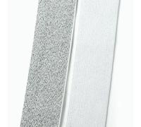 1/2/3,0 m 25/30/40/50 mm Fascia elastica in nylon di seta colorata per cucire cinture elastiche nastro elastico in spandex cuciture fai da te - bianco argento - 40 mm - 3,0 metri