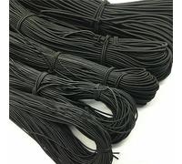 1/2/3/4,0 mm Bianco Nero Corda Elastica Resistente Elastico in Gomma per Cucito Indumento Artigianato Forniture Elastico per Accessori da Cucito Fai da Te-2,5 mm Nero-5 yard