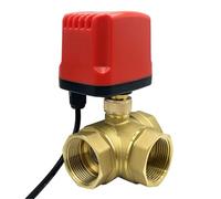 1/2'' 3/4'' 1'' 1-1/4'' 1-1/2'' 2'' 3 Way IP65 Waterproof Motorized Ball Valve 3-Wire 2 Control Brass Electric Ball Valves(DN40,L TYPE_12VDC_CR02)