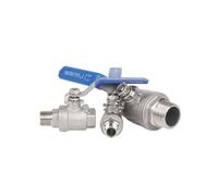 1/2" 3/4" 1" 1-1/4" 1-1/2" 2" Female/Male BSPT Thread 304 Stainless Steel 2 Way Ball Valve Water Pipe Fitting(3/8")