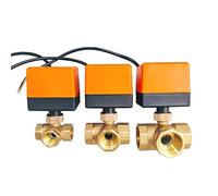 1/2"" 3/4"" 1"" 1-1/4"" 1-1/2"" 2"" Valvola a Sfera elettrica in Ottone for Aria condizionata, Riscaldamento a Pavimento, elettrovalvola a Tre Vie AC220V(24vac,0.5 inch)