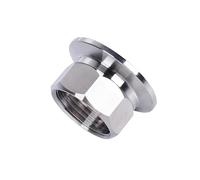1/2" 3/4" 1" 1-1/4" 1-1/4" 1-1/2" 2" BSPT maschio 1.5" 2" 2.5" Tri Clamp Hex Nut Accoppiatore SUS304 Acciaio Sanitario Connettore Homebrew (femmina corta, DN20 K50.0.6 5 mm)