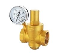 1/2 "3/4" 1 "2" In Ottone Riduzione Della Pressione Dell'acqua Valvola di Mantenimento DN15/DN20/DN25/DN32 Regolatore valvola di sfogo regolabile Manometro