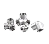 1/2 "3/4" 1 "BSPT In Acciaio Inox SS304 DN15 DN20 DN25 Filettatura Femmina Raccordo A 3 vie Uguale Croce connettore SS304(1/4")