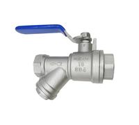 1/2" 3/4" 1" Female Inline Y Mesh Strainer Threads Filter 304 Stainless Steel Filter Water Pipe Valve With The Handle(1") Plumbing Fittings