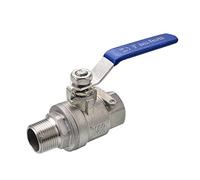 1/2" 3/4" 1" Female/Male BSPT Thread Stainless Steel 304 Two 2 Way Ball Valve DN15 DN20 DN25 Q11F-16P Water Pipe Fitting (Size : 3/4 inch)