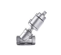 1/2 "3/4" 1 "Filettatura femmina Tipo Y Valvola pneumatica a sede angolare DN15 DN20 Saldatura in acciaio inossidabile 304/Morsetto Vapore ad alta temperatura(Thread Type-plastic Head,DN15)